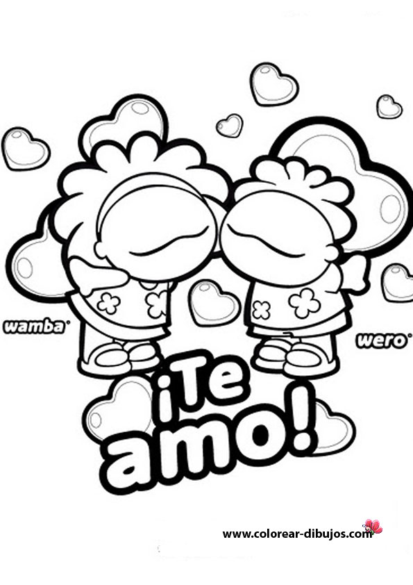 Feliz dia de san valentin coloring pages