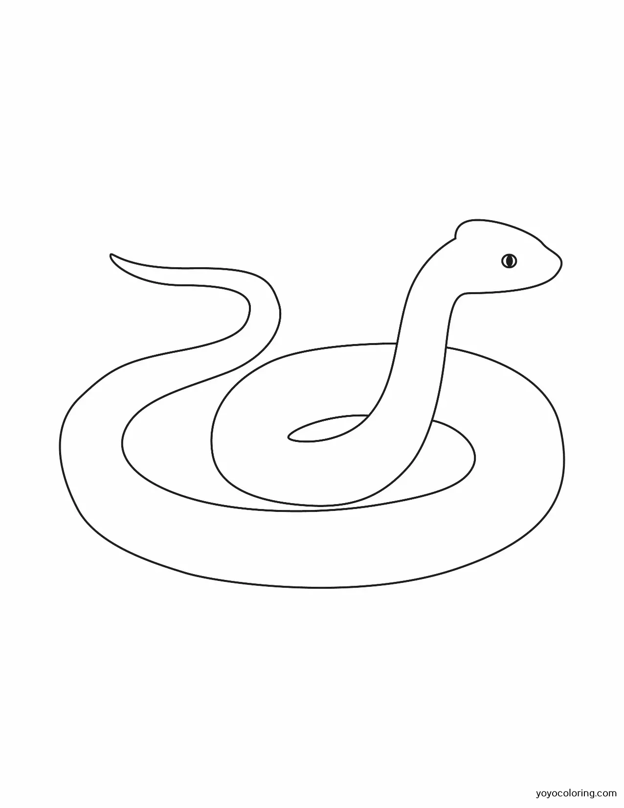 Serpiente para colorear á plantilla de pintura imprimible