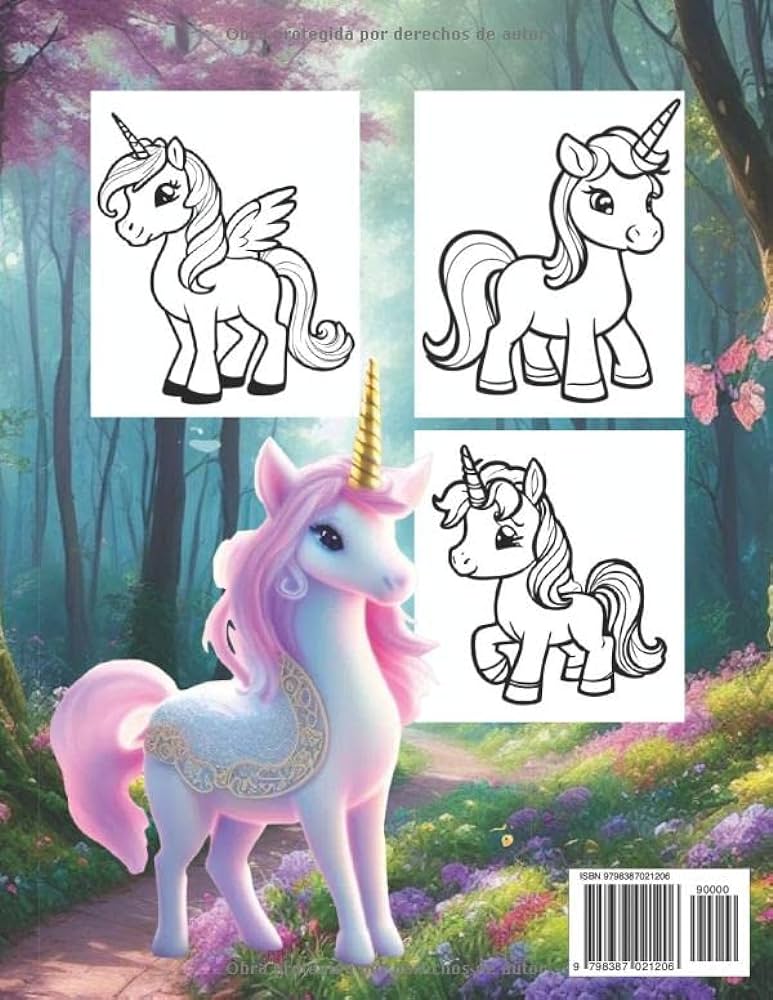 Unicornios libro de colorear para niãos de a aãos cuaderno para colorear con dibujos para pintar unicornios para niãas y niãos spanish edition torrado maria j books