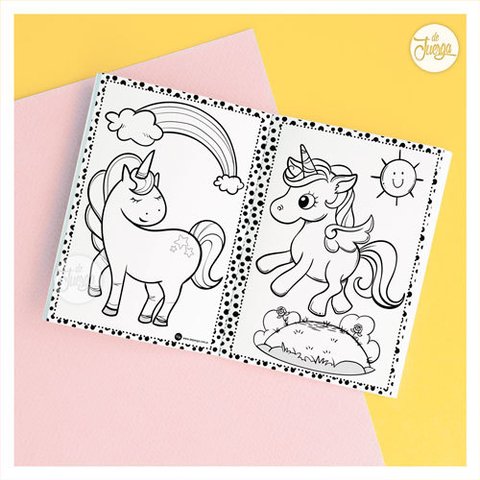 Cuaderno imprimible pa colore unicornios
