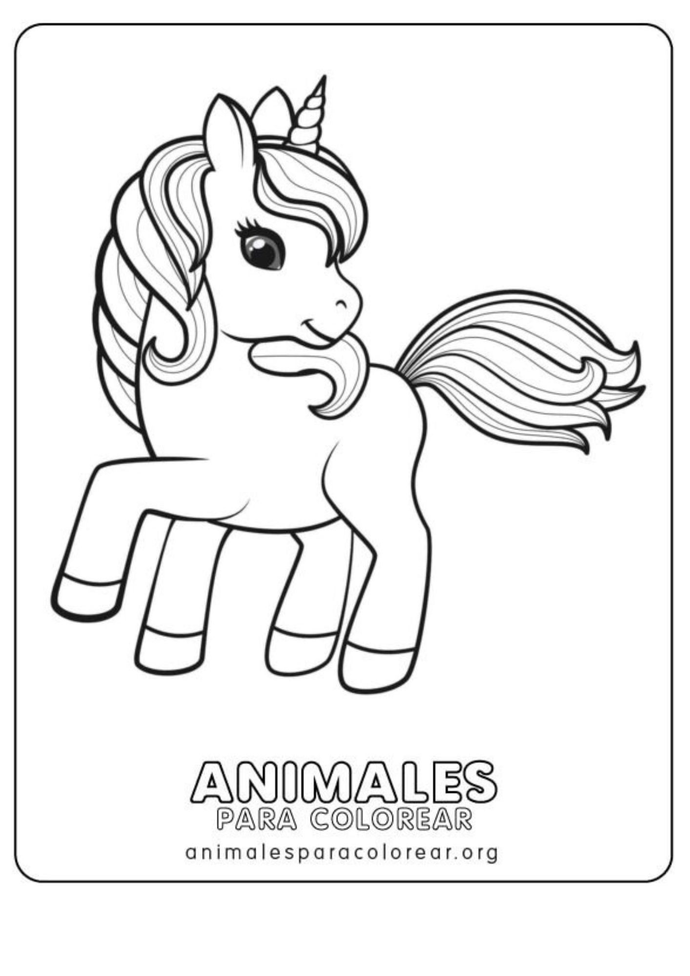 Unicornios para colorear