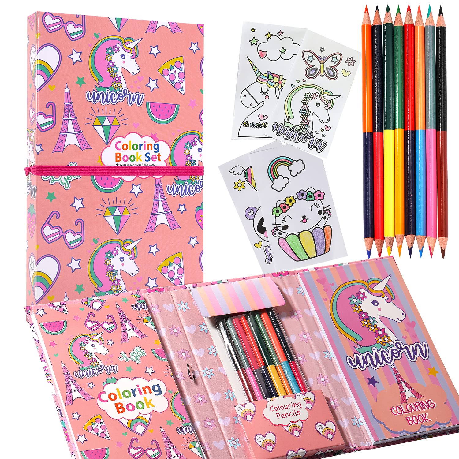 Juego de almohadillas para colorear de unicornio para niãas libro para colorear de unicornio pãginas