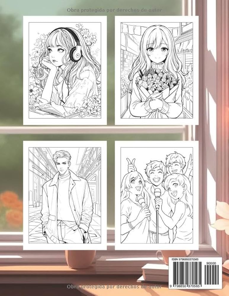 Libro para colorear anime urban edition serie de libros para colorear de arte manga kawaii bonito para chicos y chicas diseão adecuado para de estilo japonãs para mujeres y hombres