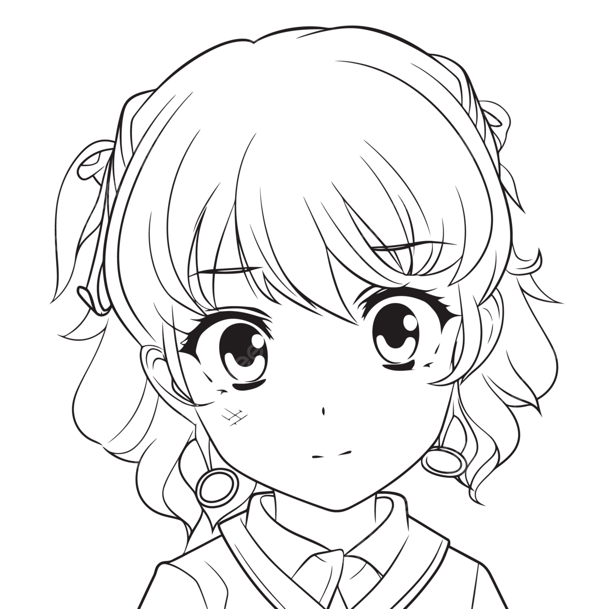 An anime woman coloring page outline sketch drawing vector anime drawing wing drawing woman drawing png and vector with transparent background for free download