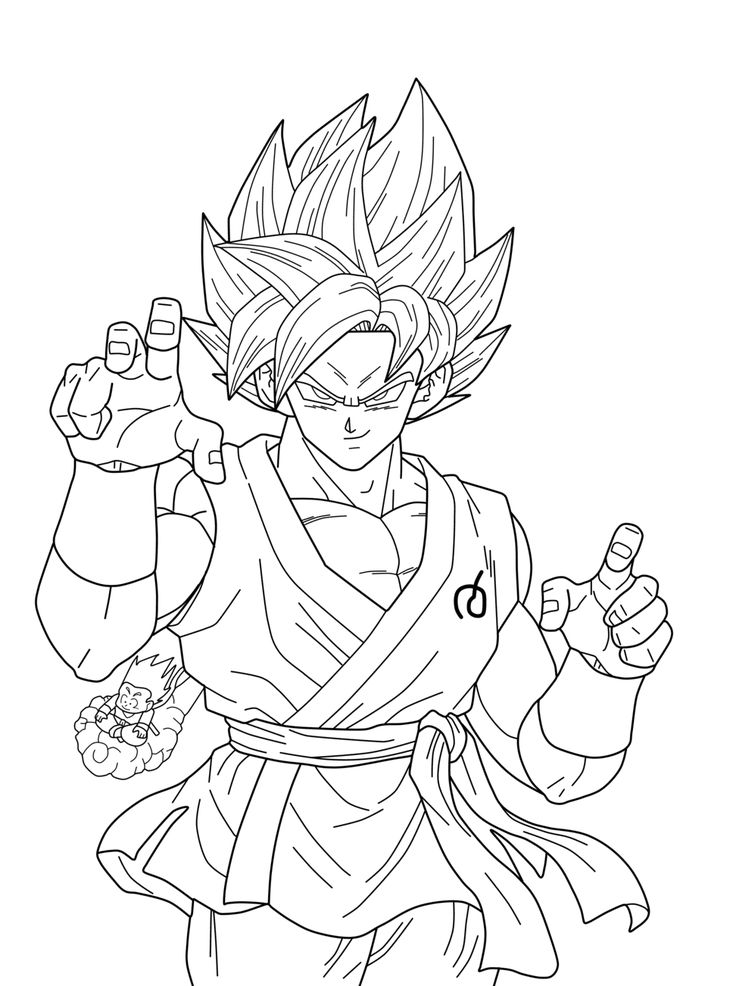 Songoku super saiyajin blue coloring pages