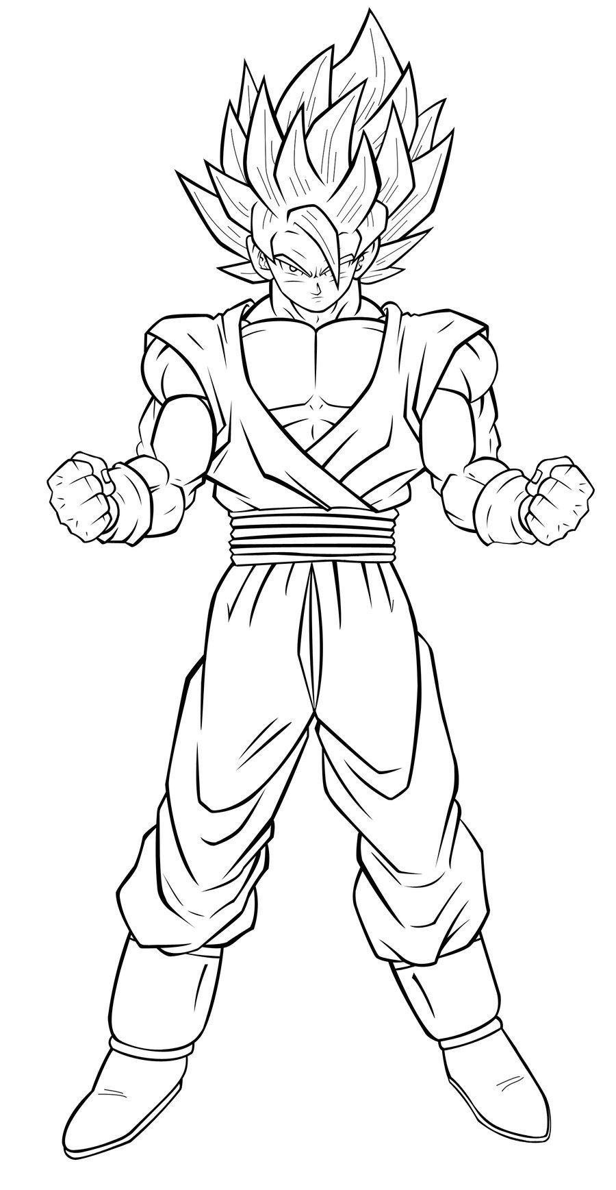 Dragon ball z coloring goku