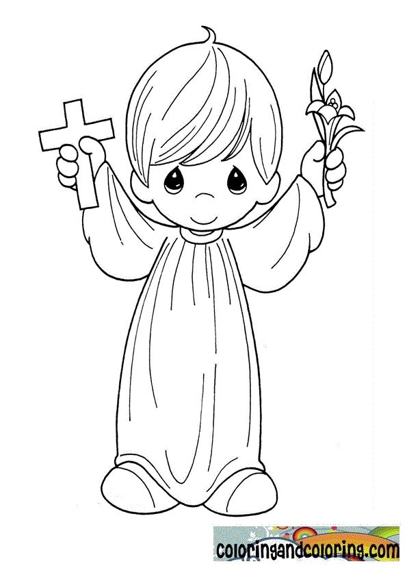 Precious moments angels coloring pages