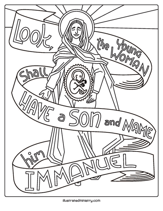 Bible story coloring pages winter