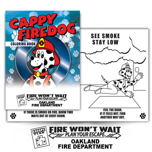 Imp cappy fire dog coloring book w theme