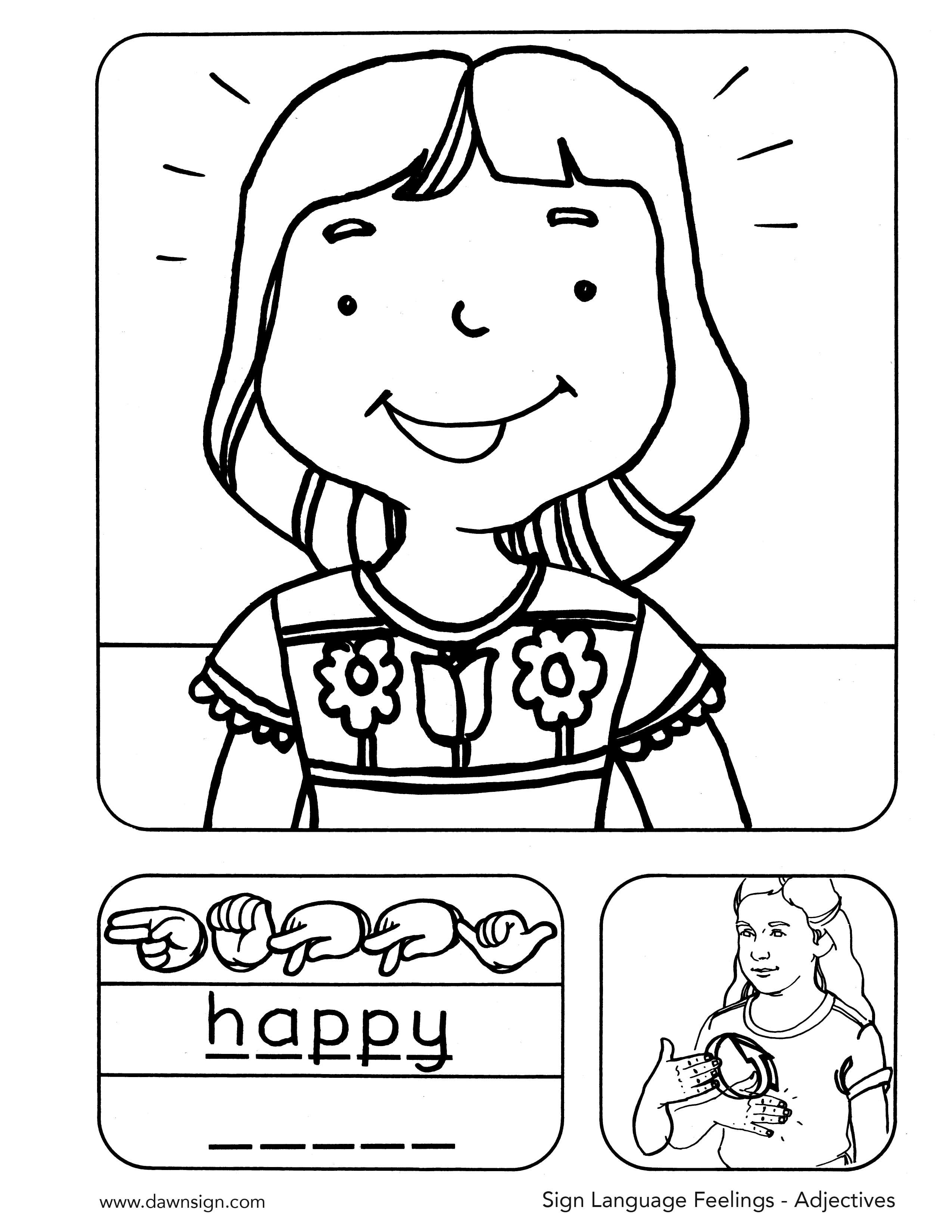 Asl coloring page