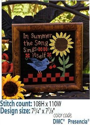 Summer song cross stitch pattern only yd sey