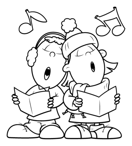 Girls singing a song together coloring page free printable coloring pages