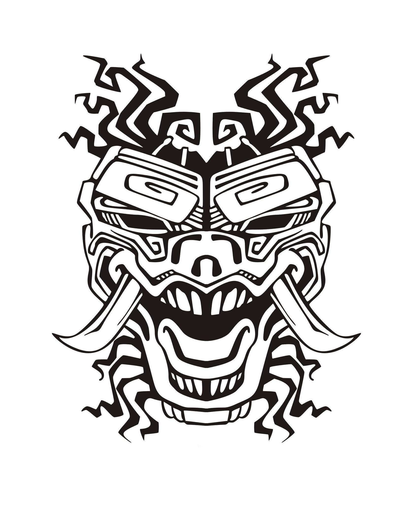 Mask of inca aztec inspiration