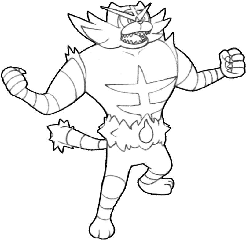 Collection of incineroar pokemon drawing