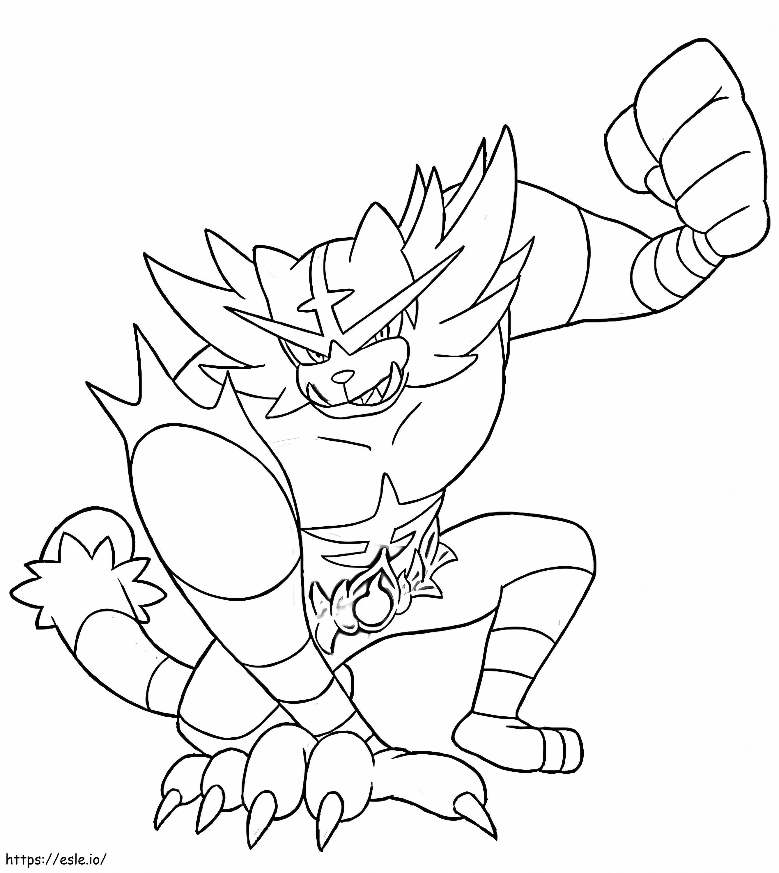 Incineroar coloring page