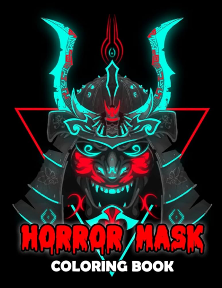Horror mask coloring book incredible illustrations with amazing coloring pages of horror mask for adults fun and relaxation perfect gift for special occasions joy rainbow books