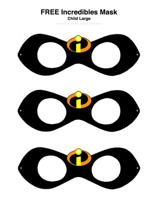 Need a incredibles mask templates heres a free template create ready