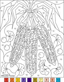 Nicoles free coloring pages color by number indian cornginkgo biloba coloring page coloring pages free coloring pages indian corn