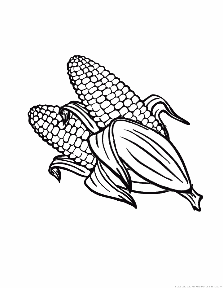 Corn coloring pages