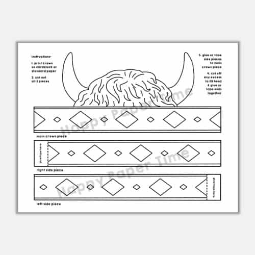 Native american headband costume printable
