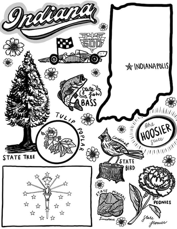 Indiana coloring page