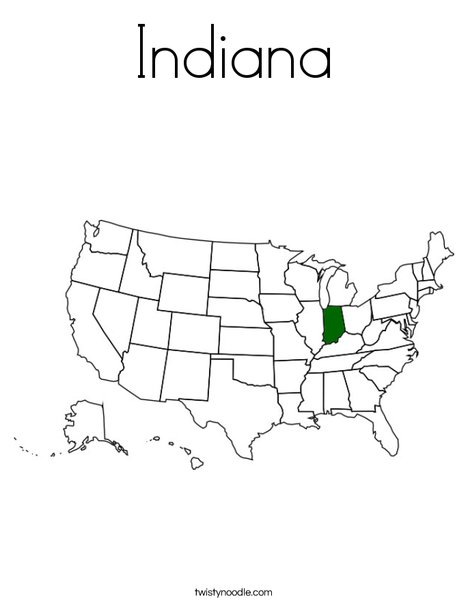 Indiana coloring page