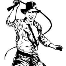 Indiana jones and his leather whip coloring pages