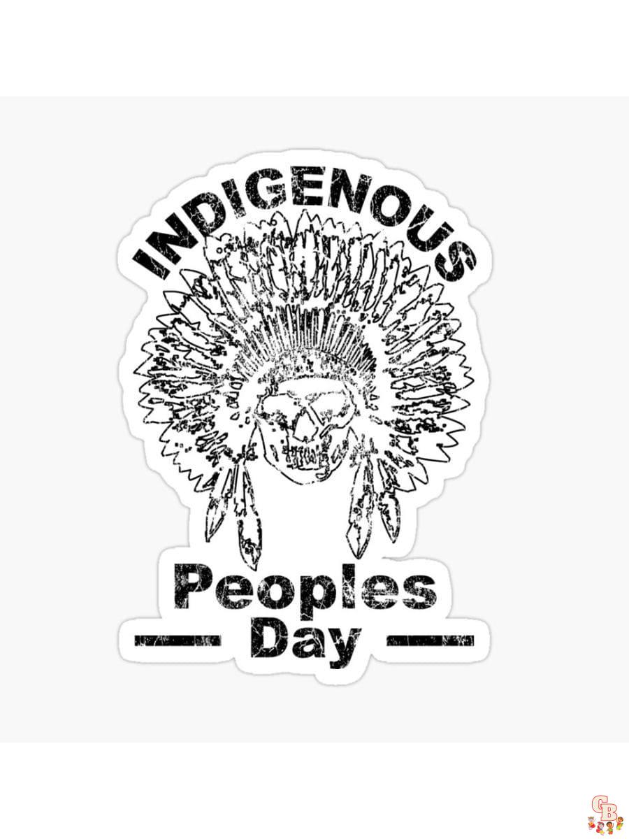 Printable indigenous peoples day coloring pages free