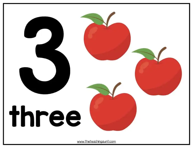 Numbers flashcards