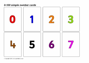 Number flash cards primary teaching resources printables
