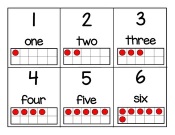 Number flash cards