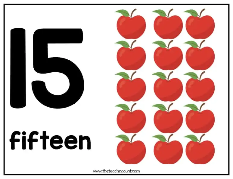 Numbers flashcards