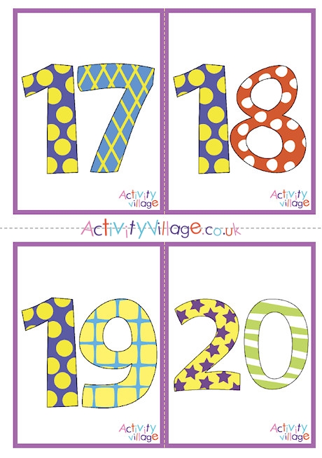 Number flash cards