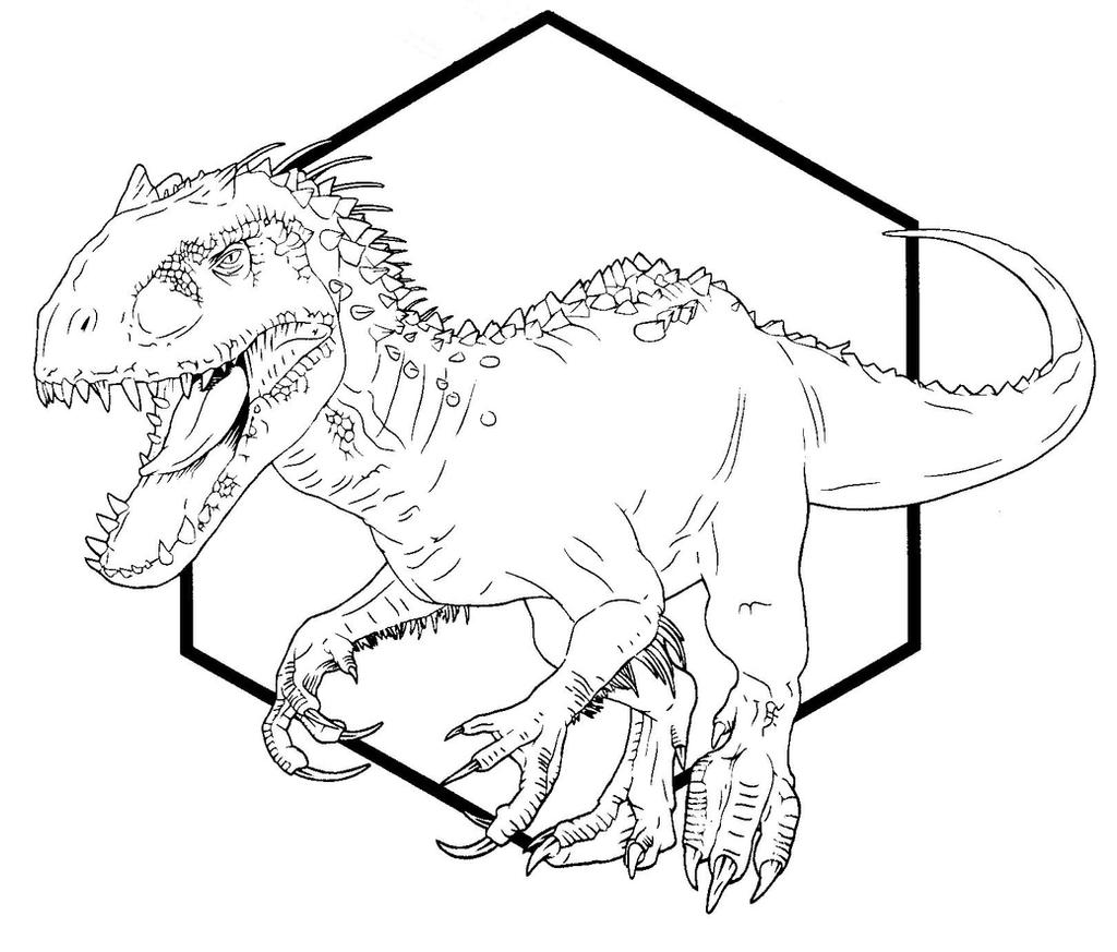 Jw color book indominus rex by indominus