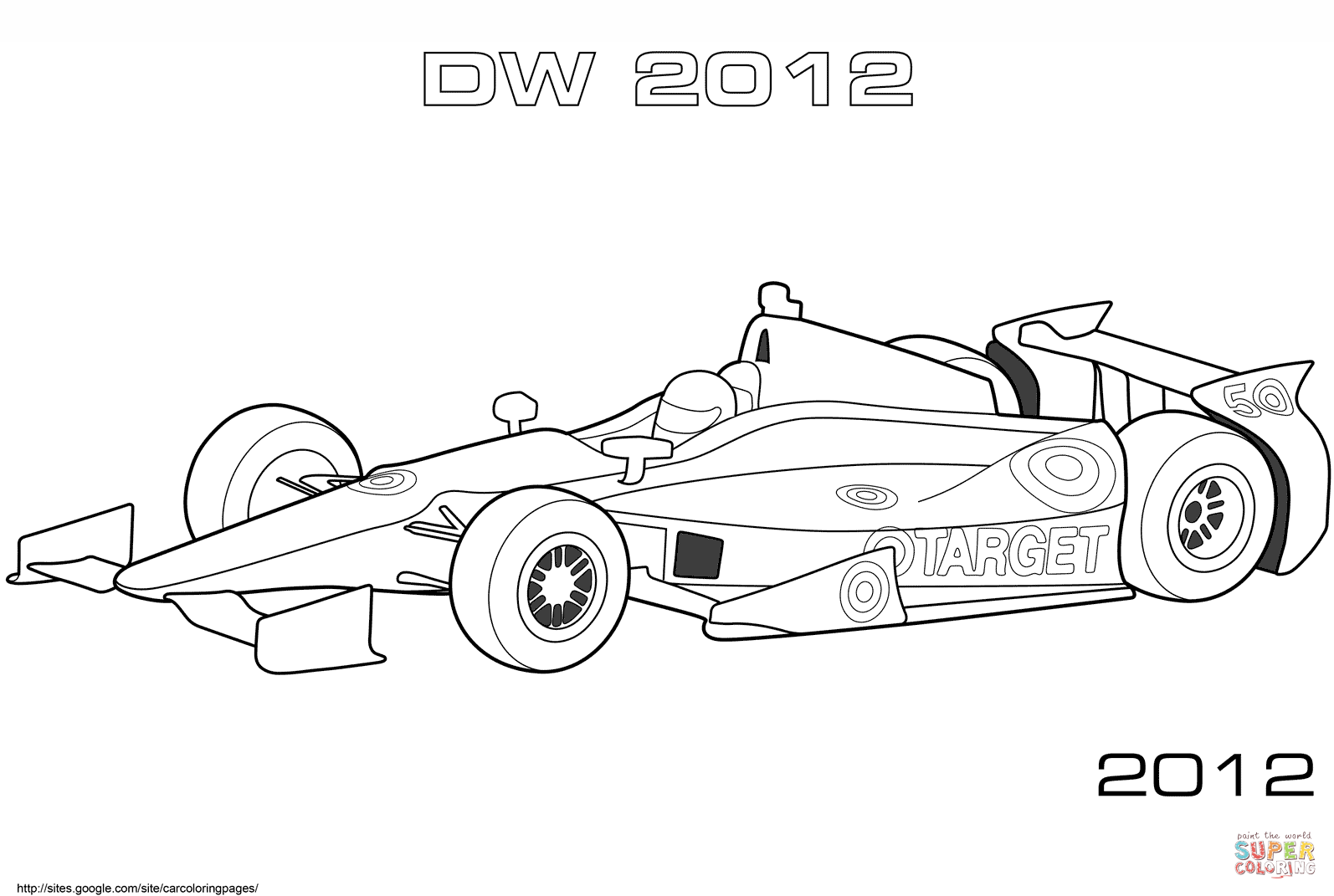 Dallara dw indy car coloring page free printable coloring pages