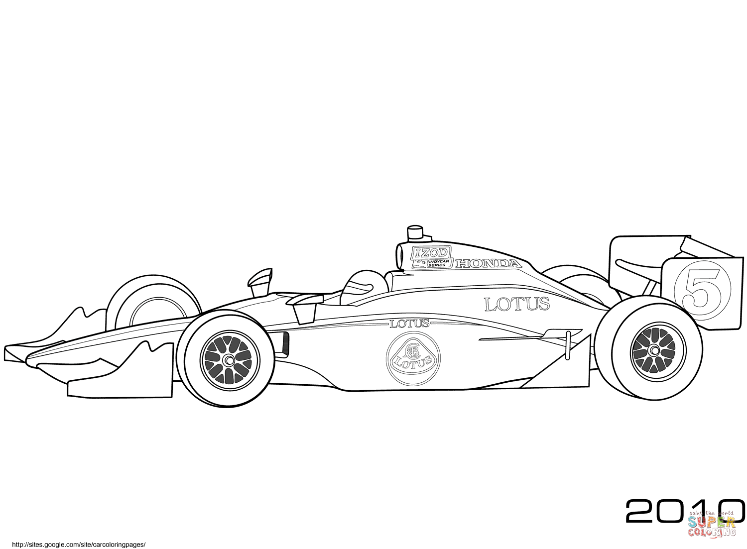 Takuma sato lotus indy car coloring page free printable coloring pages