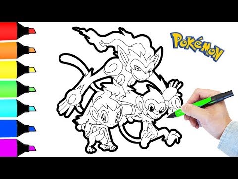 Coloring pages pokemon infernape i fun colouring for kids
