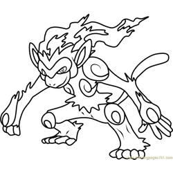 Infernape coloring pages for kids