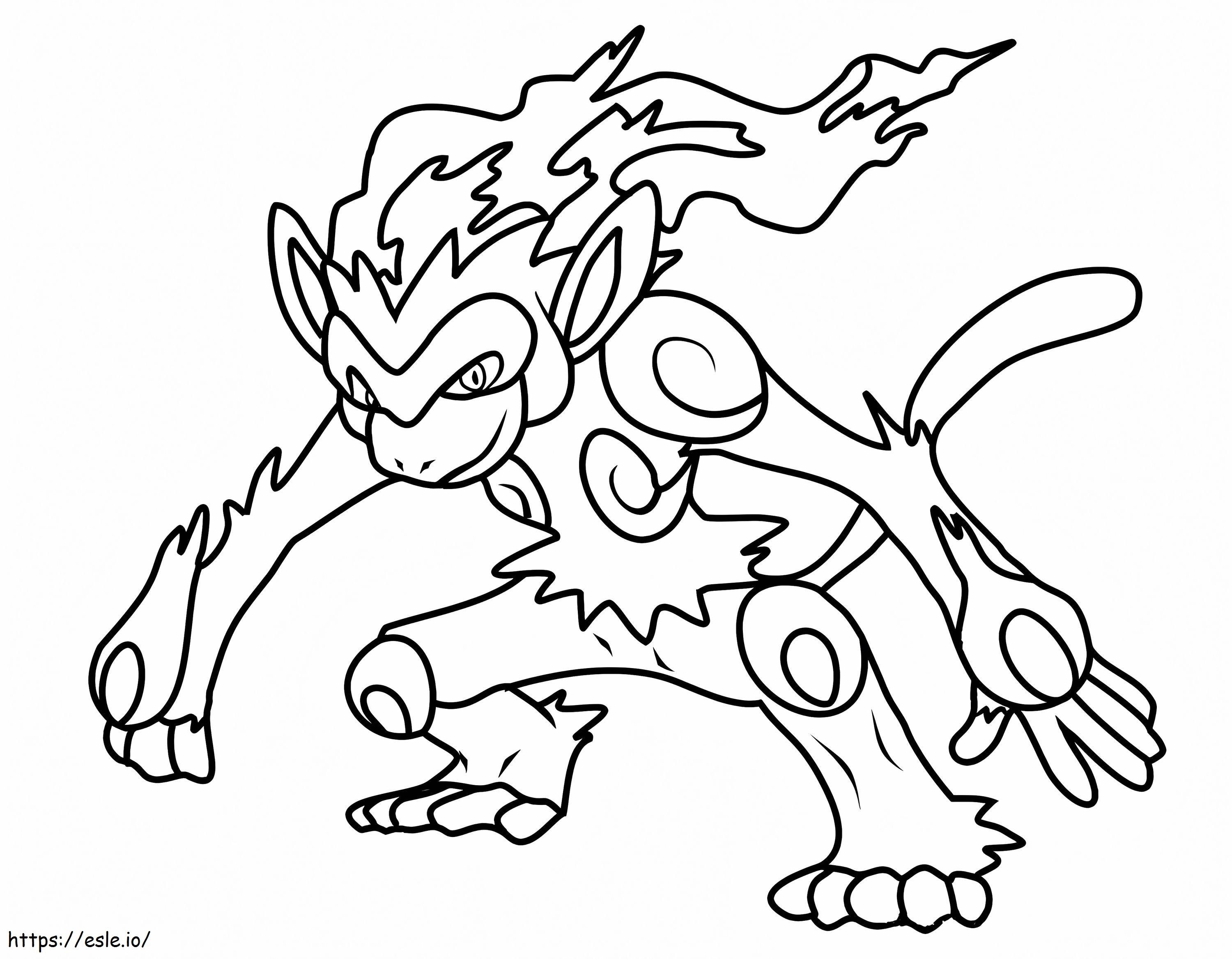 Official infernape pokemon coloring page