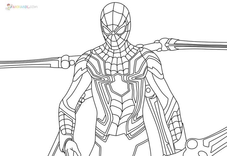 Iron spiderman coloring pages spiderman coloring coloring pages spider coloring page