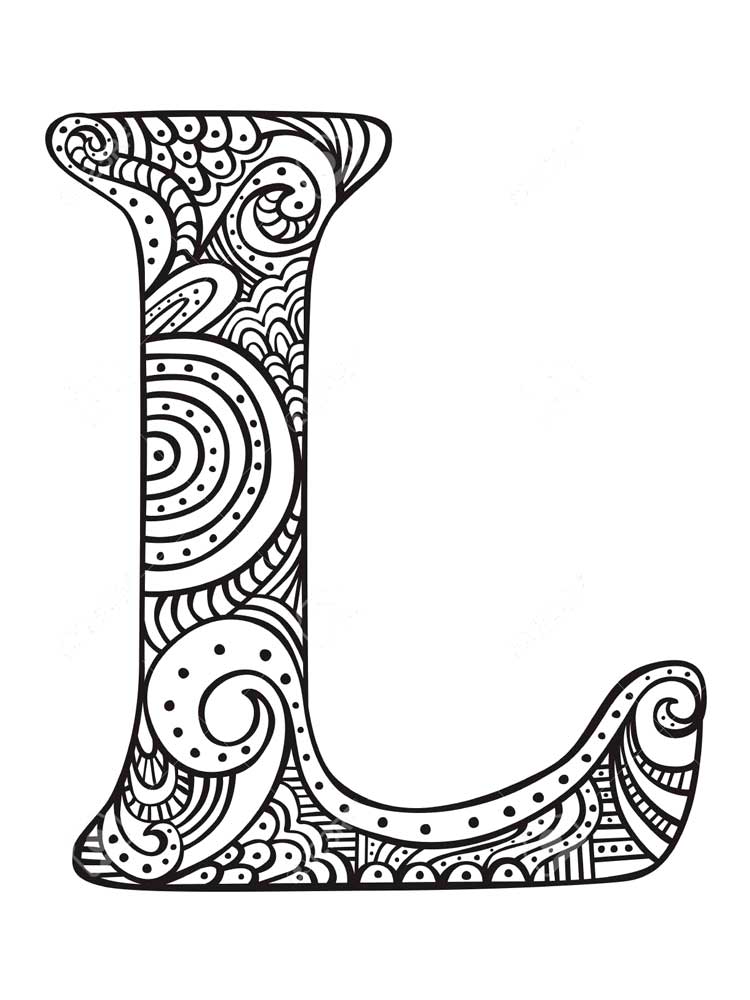 Letter l coloring pages