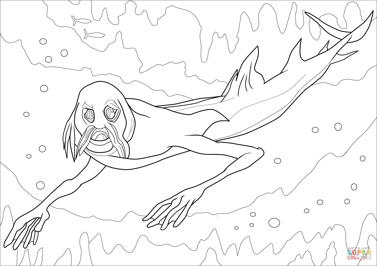 Ningen coloring page free printable coloring pages