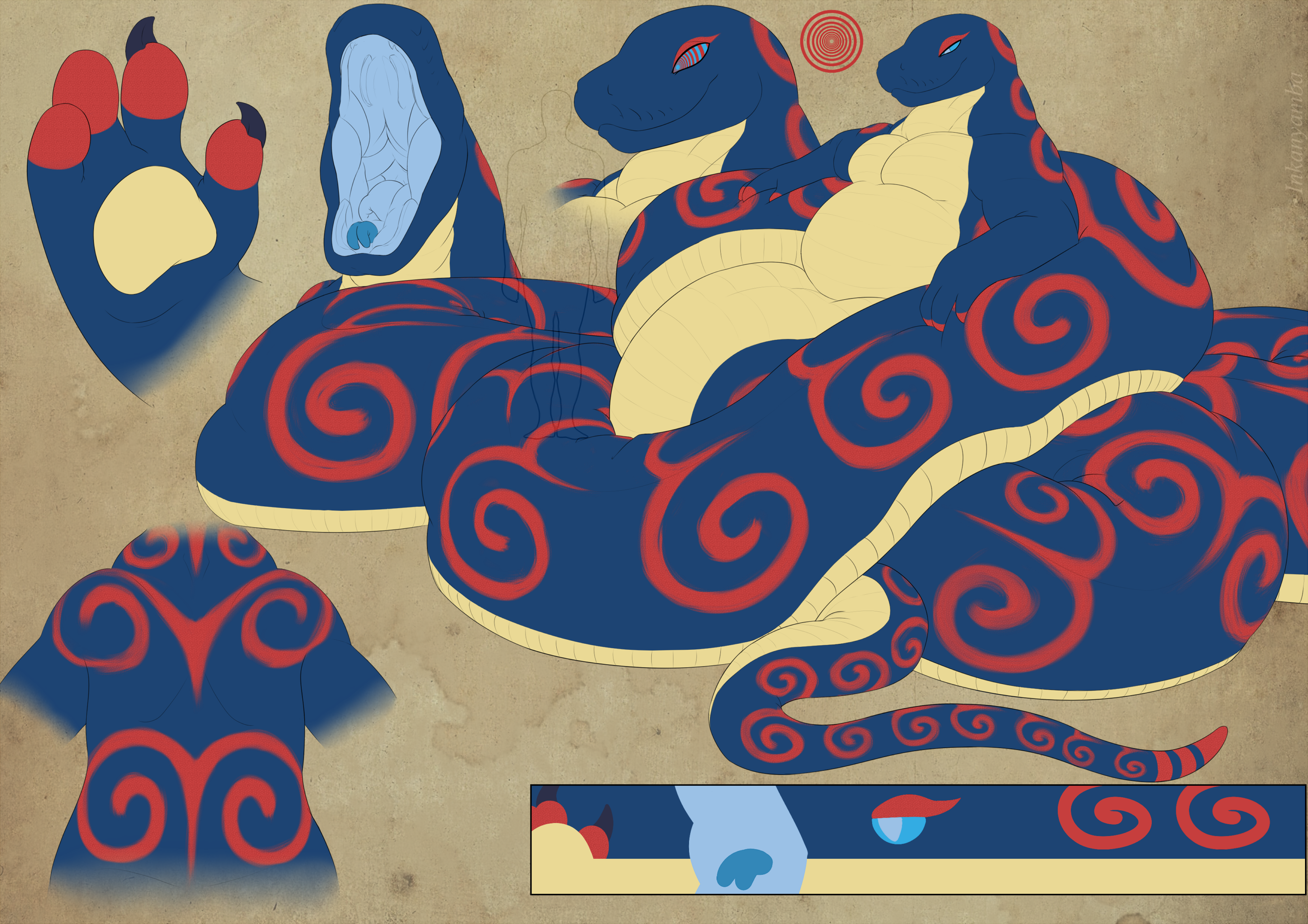 Vox anguis reference sheet by inkanyamba on