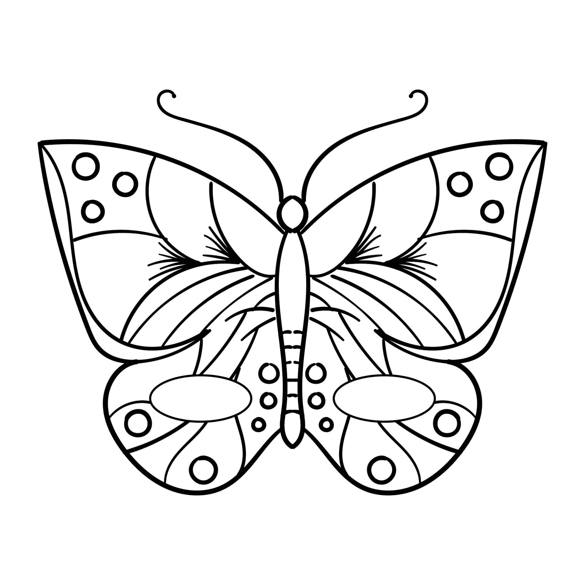 Butterfly mask coloring page