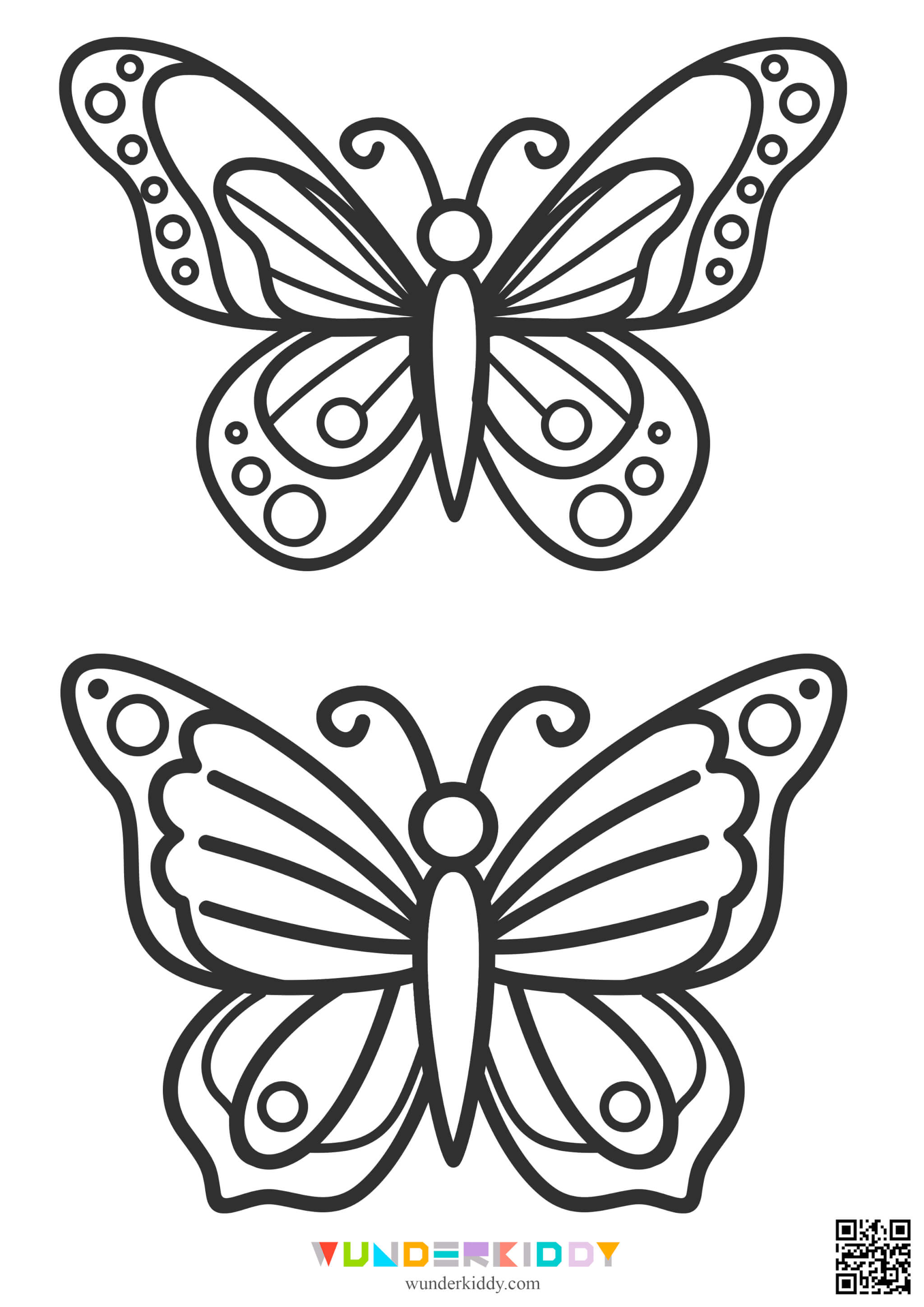 Free printable butterfly coloring book for preschoolers