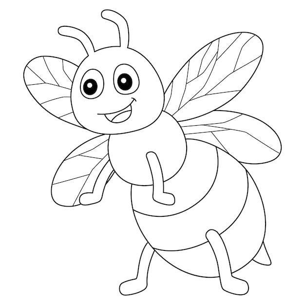 Una linda y divertida pãgina para colorear de un animal de granja de abejas proporciona horas de diversiãn para colorear para los niãos para colorear ta pãgina muy fãcil adecuado para