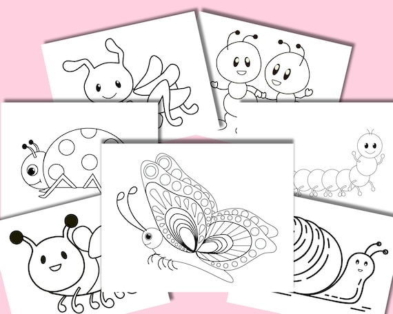 Dibujos para colorear de insectos para niãos tema de insectos de actividad para colorear para niãos