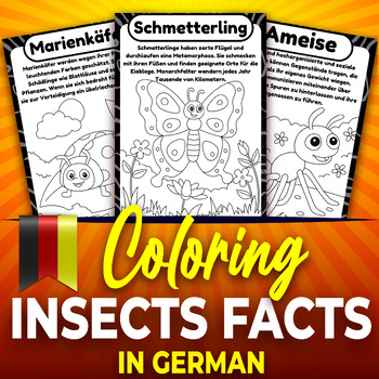 Bugs german fun facts coloring pages flashcards coloring insects for kids