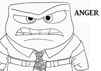 Inside out anger coloring page