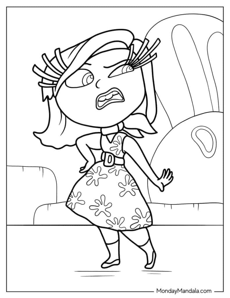 Inside out coloring pages free pdf printables